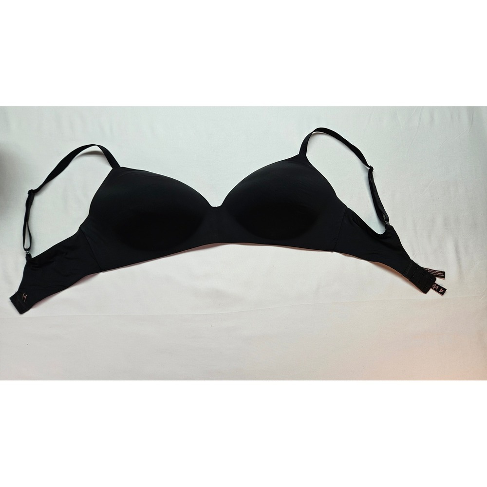 Victorias Secret Black Wireless T-Shirt Bra Smooth Padded 36DDD F80